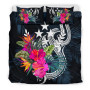 Polynesian Duvet Cover Set - Yap Bedding Set Blue Turtle Hibiscus 4