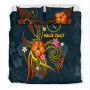 Chuuk Polynesian Bedding Set - Manta Ray Tropical Flowers 5