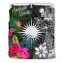 Marshall Islands Bedding Set - Turtle Plumeria Banana Leaf 3