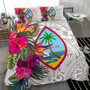 Polynesian Bedding Set - Wallis And Futuna Duvet Cover Set Map Reggae 6