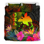 New Caledonia Bedding Set - Polynesian Shark Hibiscus Flower 4