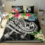 Tonga Polynesian Bedding Set - Summer Plumeria (Black) 1