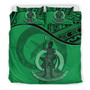 Vanuatu Duvet Cover Set - Vanuatu Coat Of Arms Green 1