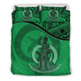 Vanuatu Duvet Cover Set - Vanuatu Coat Of Arms Green 2