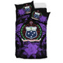 Samoa Duvet Cover Set - Samoa Coat Of Arms & Purple Hibiscus 3