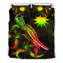 Samoa Polynesian Bedding Set - Turtle With Blooming Hibiscus Reggae 5