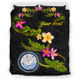 Marshall Islands Polynesian Custom Personalised Bedding Set - Plumeria Tribal 3