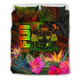 Fiji Polynesian Bedding Set - Hibiscus And Banana Leaves 3