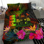 Guam Polynesian Bedding Set - Swordfish With Hibiscus 6