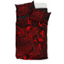 Polynesian Bedding Set - Tonga Duvet Cover Set Red Color 3