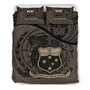 Samoa Duvet Cover Set - Special Grunge Samoa Flag Coat Of Arms Brown 2