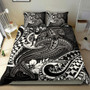 Vanuatu Polynesian Bedding Set -White Shark Polynesian Tattoo 1