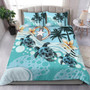 Polynesian Duvet Cover Set - Marquesas Islands Bedding Set Blue Plumeria Animal Tattoo 5