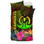 Vanuatu Polynesian Bedding Set - Hibiscus And Banana Leaves 2