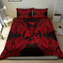 Polynesian Bedding Set - Tonga Duvet Cover Set Map Red 2