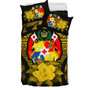 Tonga Duvet Cover Set - Tonga Coat Of Arms & Yellow Hibiscus
