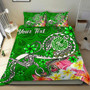 [Custom Personalised] Chuuk Bedding Set - Humpback Whale With Tropical Flowers (Yellow) 5