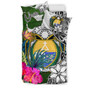 Tokelau Custom Personalised Bedding Set White - Turle Plumeria Banana Leaf 4