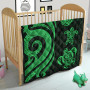 Tahiti Polynesian Premium Quilt - Green Tentacle Turtle 7