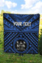 Fiji Personalised Premium Quilt - Fiji Seal With Polynesian Tattoo Style ( Blue) 8