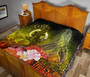 Vanuatu Custom Personalised Premium Quilt - Humpback Whale with Tropical Flowers (Yellow) 10