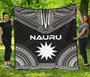 Nauru Premium Quilt - Nauru Flag Polynesian Chief Black Version 1