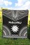Nauru Premium Quilt - Nauru Flag Polynesian Chief Black Version 2