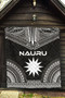 Nauru Premium Quilt - Nauru Flag Polynesian Chief Black Version 3