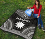 Nauru Premium Quilt - Nauru Flag Polynesian Chief Black Version 4