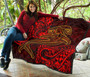 Samoa Premium Quilt - Red Shark Polynesian Tattoo 7