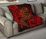 Samoa Premium Quilt - Red Shark Polynesian Tattoo 9