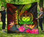 Samoa Polynesian Premium Quilt -  Hibiscus and Banana Leaves 2