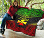 Wallis And Futuna Premium Quilt - Wallis And Futuna Coat Of Arms Polynesian Chief Reggae Version 5