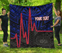 Samoa Personalised Premium Quilt - Samoa Seal With Polynesian Patterns In Heartbeat Style (Blue) 7