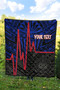 Samoa Personalised Premium Quilt - Samoa Seal With Polynesian Patterns In Heartbeat Style (Blue) 9