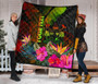 Fiji Polynesian Personalised Premium Quilt -  Hibiscus and Banana Leaves 3