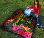 Fiji Polynesian Personalised Premium Quilt -  Hibiscus and Banana Leaves 7