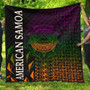 American Samoa Premium Quilt - AS Seal Rocket Style 1