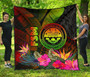 Federated States of Micronesia Polynesian Quilt -  Hibiscus and Banana Leaves 2