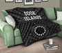 Cook Islands Premium Quilt - Seal With Polynesian Tattoo Style ( Black) 2