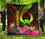 Pohnpei Polynesian Premium Quilt -  Hibiscus and Banana Leaves 2