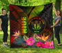 Niue Polynesian Premium Quilt - Hibiscus and Banana Leaves 2