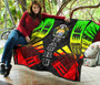 Nauru Premium Quilt - Nauru Coat Of Arms Polynesian Reggae Tattoo 7