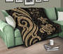 Fiji Polynesian Premium Quilt - Gold Tentacle Turtle Crest 10