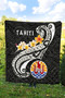 Tahiti Premium Quilt - Tahiti Seal Polynesian Patterns Plumeria (Black) 4