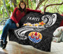 Tahiti Premium Quilt - Tahiti Seal Polynesian Patterns Plumeria (Black) 7