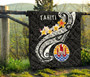 Tahiti Premium Quilt - Tahiti Seal Polynesian Patterns Plumeria (Black) 8