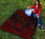 New Caledonia Premium Quilt - New Caledonia Coat Of Arms Polynesian Chief Dark Red Version 4