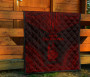 New Caledonia Premium Quilt - New Caledonia Coat Of Arms Polynesian Chief Dark Red Version 7