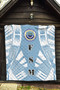 Federated States Of Micronesia Premium Quilt - Federated States Of Micronesia Seal Polynesian White Tattoo (Blue) 5